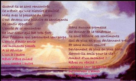 sentiments d'un moment ...